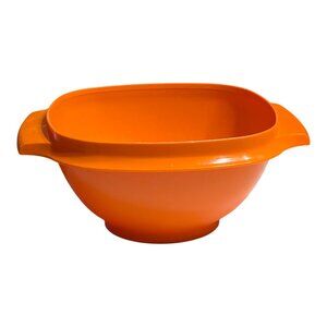 VTG Tupperware Plastic Orange Square Storage Bowl Container 840-5 NO LID USA